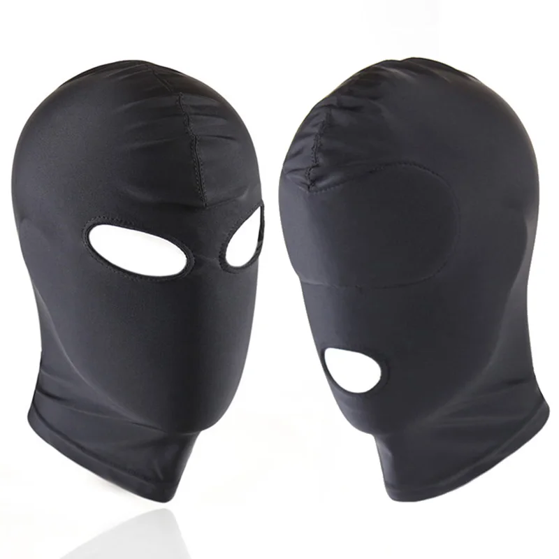 New Arrival 1/2/3 Hole Men Women Adult Spandex Balaclava Open Mouth Face Eye Head Mask Costume Slave Game Role Play Hot