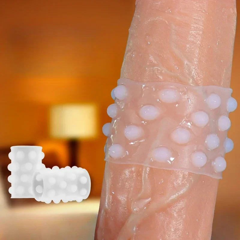 Transparent Penis Ring Beads Clitoris Stimulate Foreskin Correction Cock Rings Delay Ejaculation G-spot Massage Sex Toys for Men