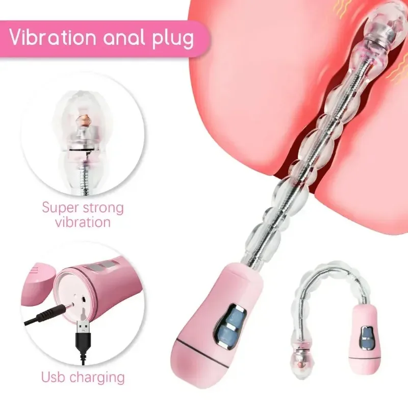 12 Speed Anal Butt Beads Vibrator/Massager  G-Spot Stimulator