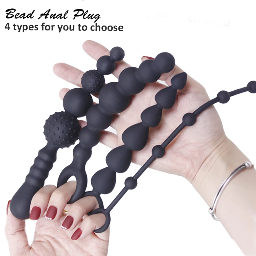 Silicone Beads Anal Plug Massage Butt Plug Sex Toys for Men Adult