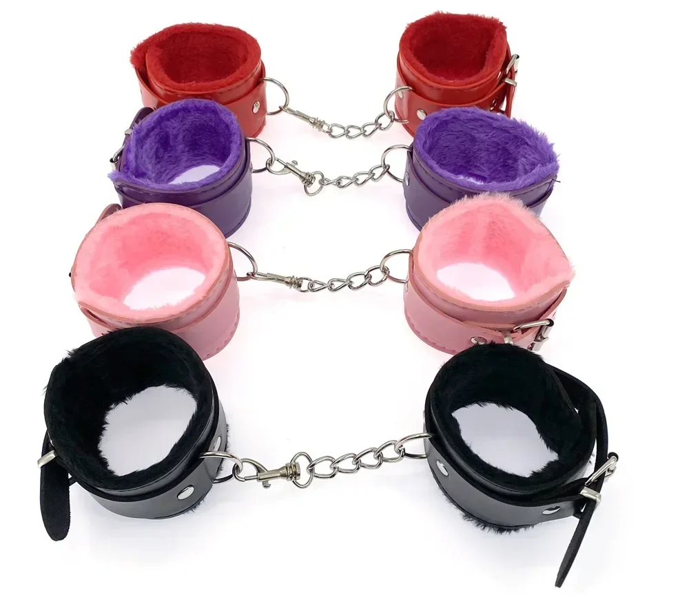 PU Leather Handcuffs Sex Bondage Restraints Wrist Hand Cuffs,Adult Game Toys for Women&Men Products Bdsm Fetish