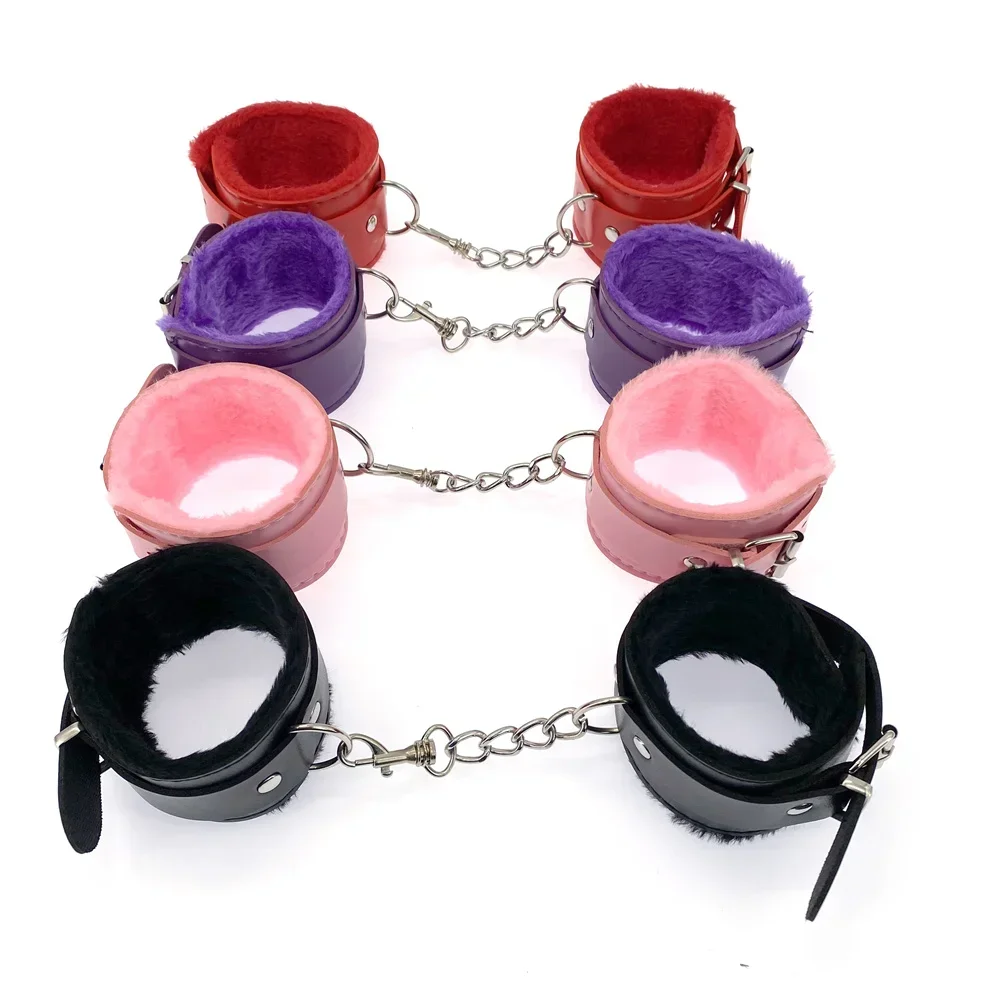 PU Leather Handcuffs Sex Bondage Restraints Wrist Hand Cuffs,Adult Game Toys for Women&Men Products Bdsm Fetish